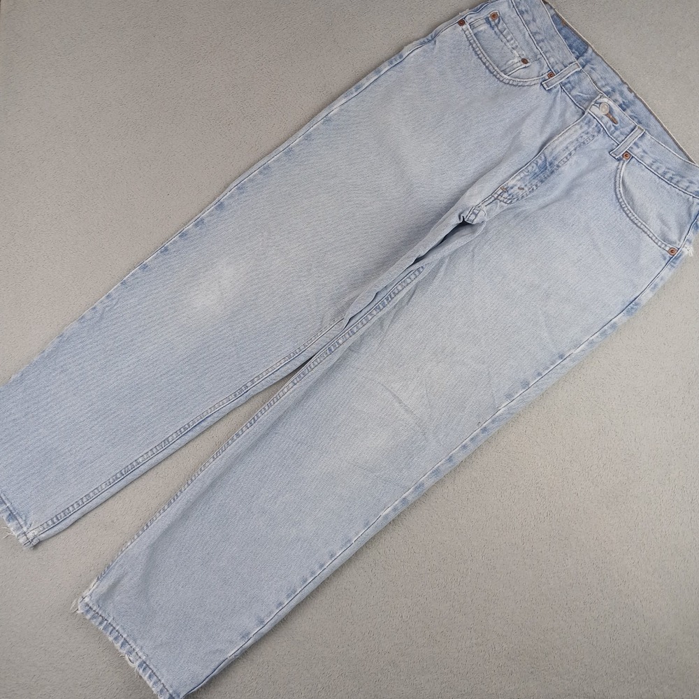 Vintage Levi's 550 Relaxed Fit Jeans Mens 34x30 Light Wash Denim Western Cowboy